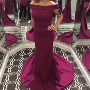 Plum Sherri hill pageant or prom gown